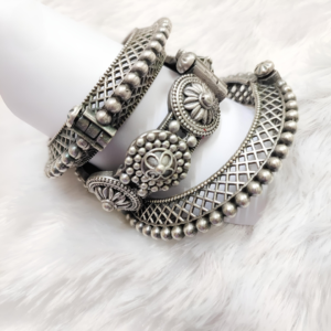 Antique Silver Plated Hand Stack (2)