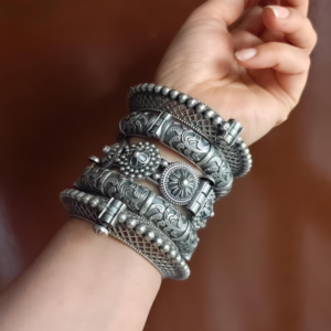 Antique Silver Plated Hand Stack