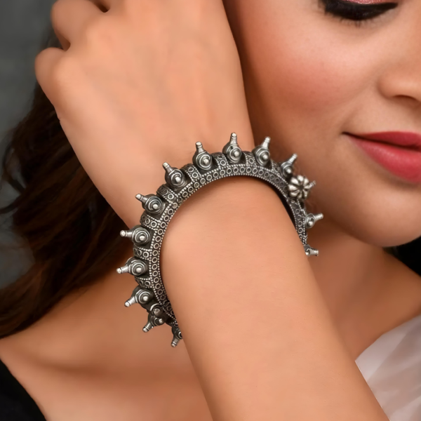 Brass Silver Spike Kada - Image 3