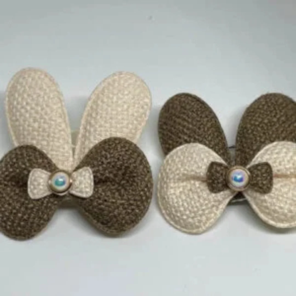 Cute Bunny Hair Clip Pair - Image 3