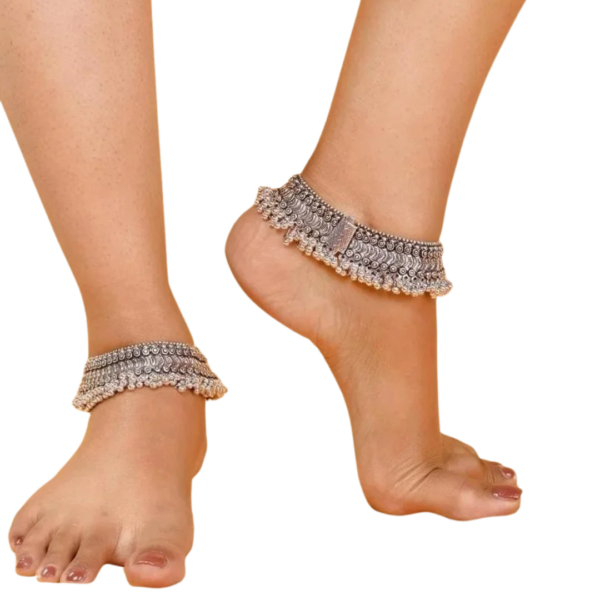 German Silver Anklet Set