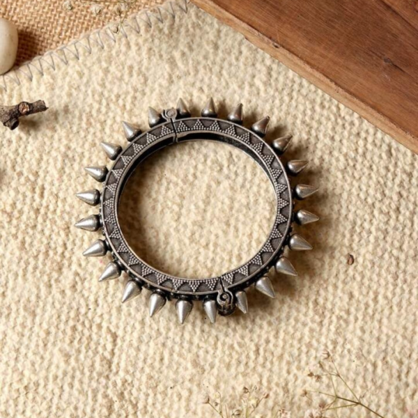 German Silver Boho Bracelet Bangle - Image 6