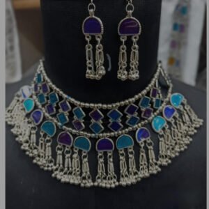 Handcrafted Meenakari Oxidised Necklace Set