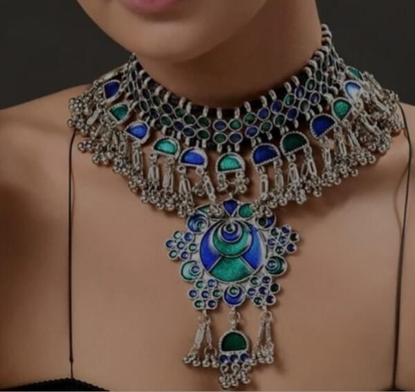 Meenakari Ghungharoo Necklace Set