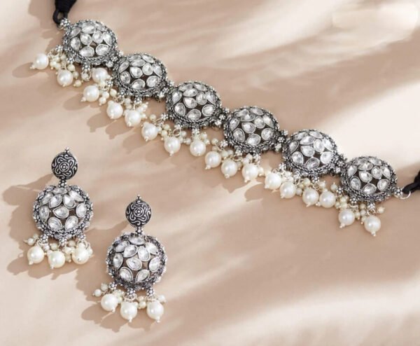 Rani Stone and Pearl Bead Choker Set