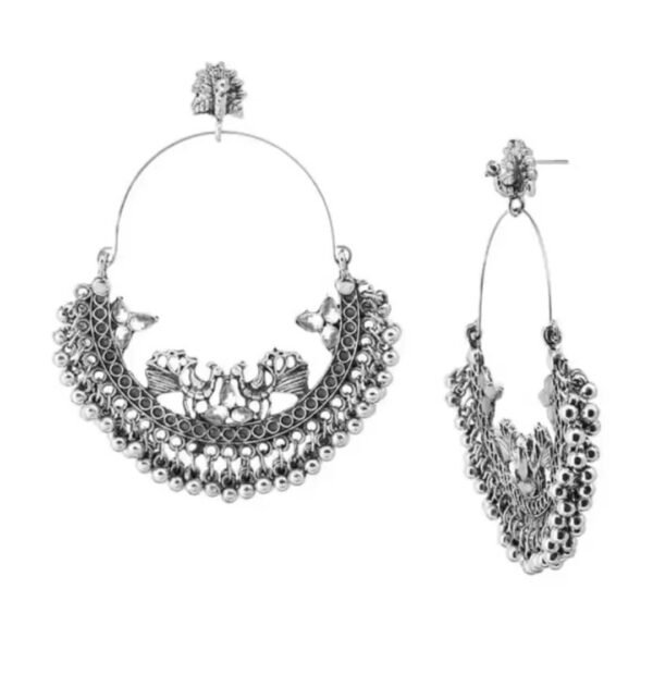 Viral Chandbali Oxidised Earrings - Image 3