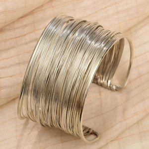Multilayer Stylish Silver Handcuf (1)