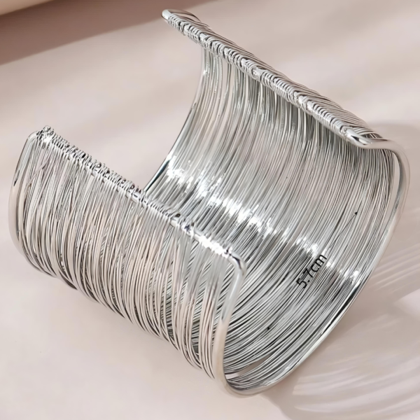 Multilayer Stylish Silver Handcuf - Image 3