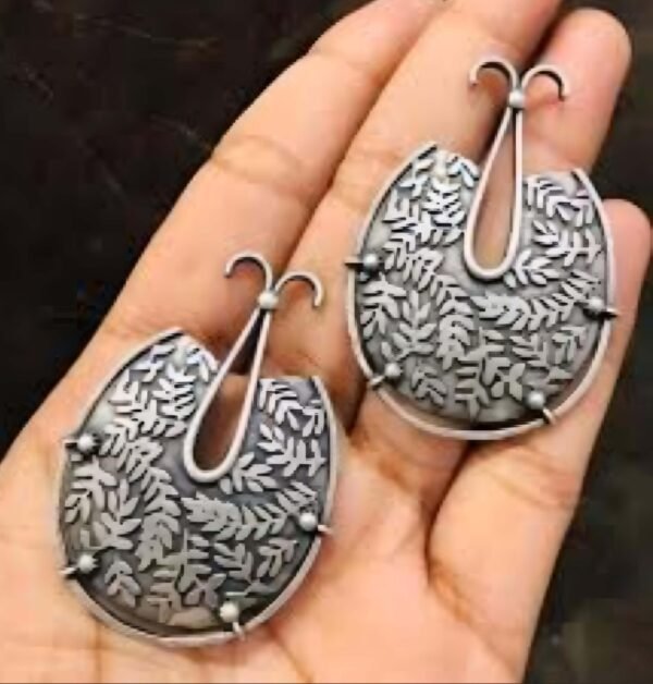 Silver Replica Brass Earrings - Image 2