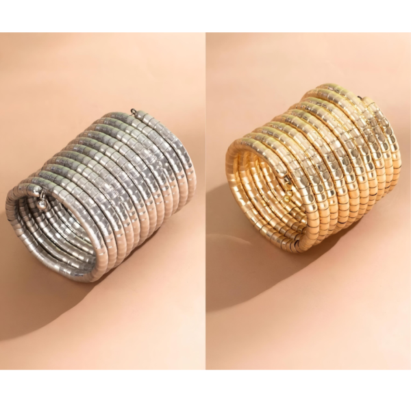 Spiral Viral Golden and Silver Bracelet (Festive Combo)