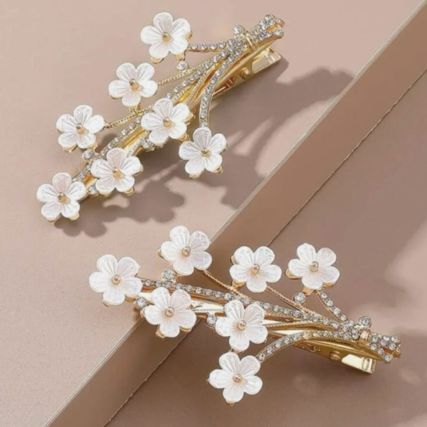 Trendy Pearl Korean Hair Clips Pair (1)