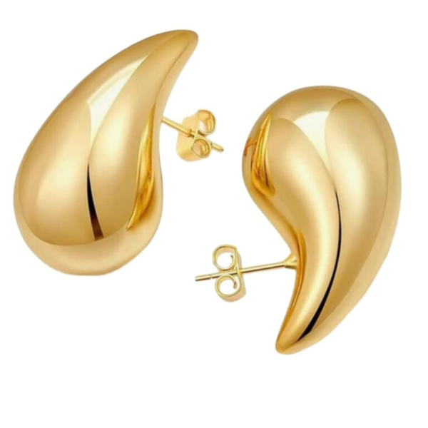 Water Drop Earrings (Golden) - Image 2