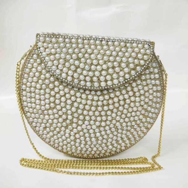 Pearl Handmade Metal Clutch