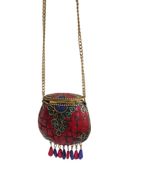 Handmade Affordable Mini Coin Pouch For Women (Red) - Image 2