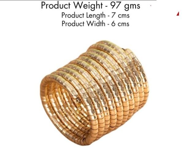 Spiral Viral Bangle Bracelet (Gold) - Image 5