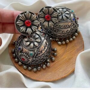 Black Oxidised Jhumka