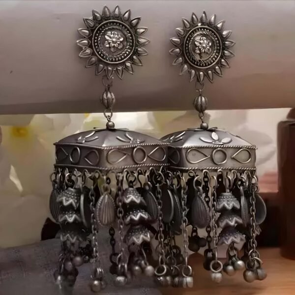 Black Polished Jhumka