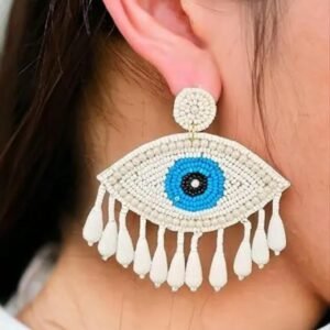 Evil Eye Handmade Beaded Earrings