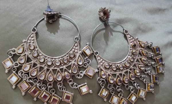 Kundan Chandbali Earrings - Image 4