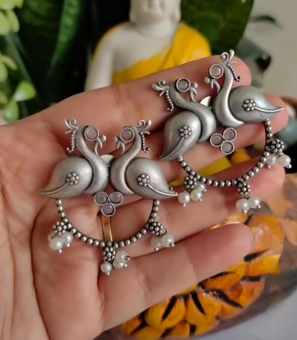 Silver Replica Bird Earrings
