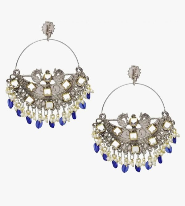 Kundan Fusion Chandbali Jhumka set - Image 8