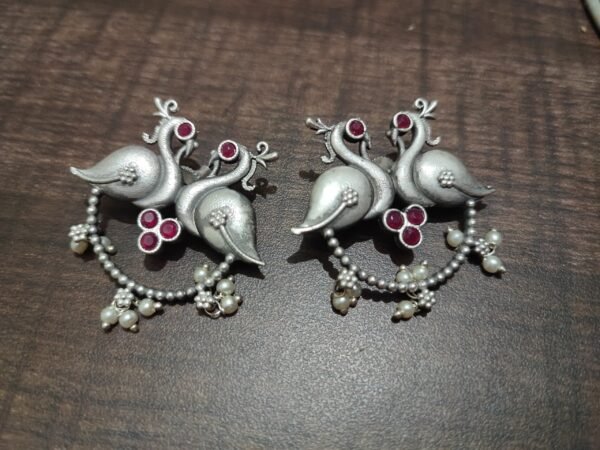 Silver Replica Bird Earrings