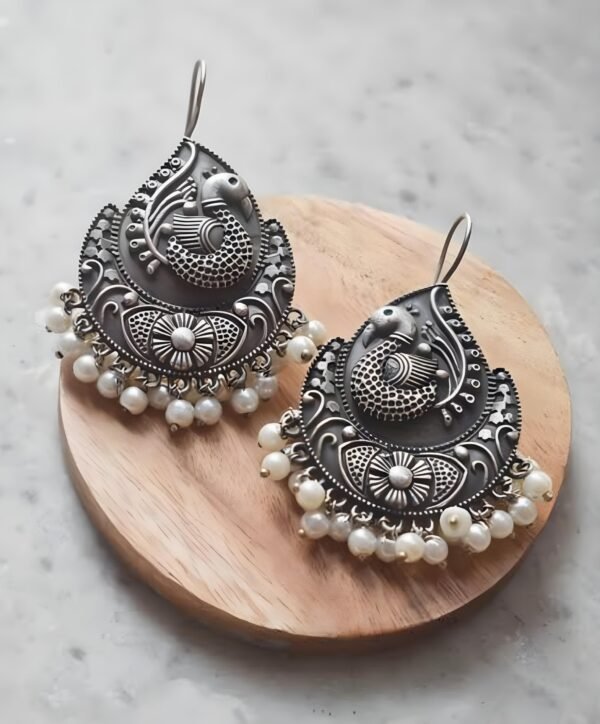 Pearl Silver Replica Earrings - Image 2