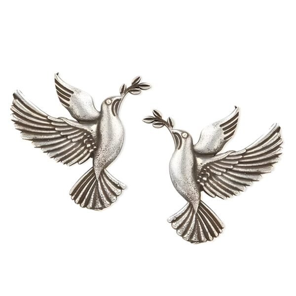 Silver Replica Bird Stud Earrings