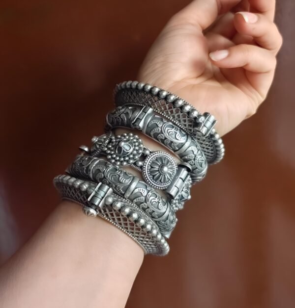 Antique Silver Plated Hand Stack