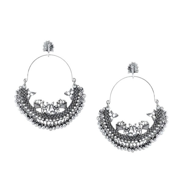 Viral Chandbali Oxidised Earrings - Image 2