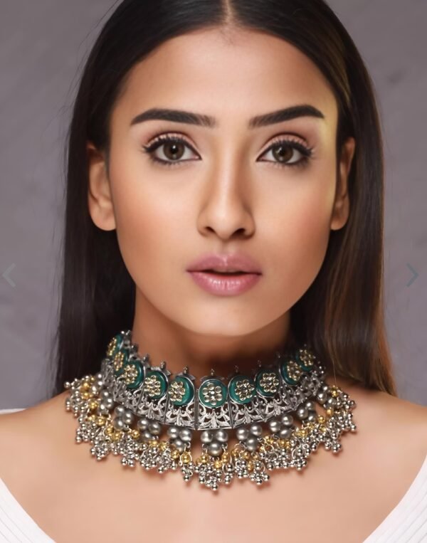 Ghungharoo Kundan Choker Necklace - Image 3