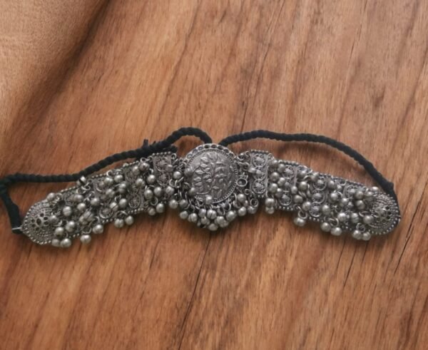 Latest Boho Tribal Ghungharoo Metal Oxidised Choker Necklace Jewellery Set