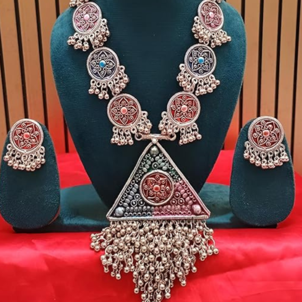 Meenakari Afgani Jewellery Necklace set - Image 4