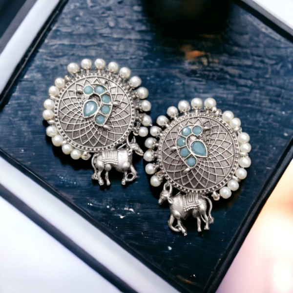 Nandi Silver Replica Earrings