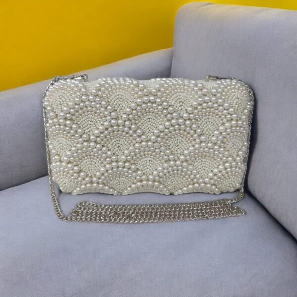 Pearl Handmade Metal Clutch