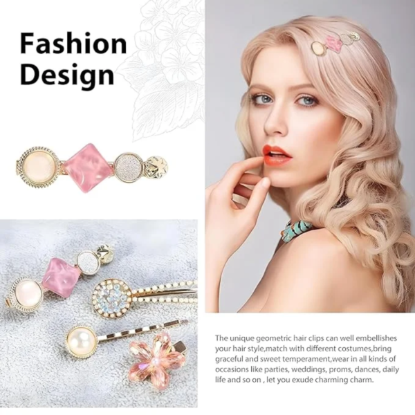 Set of 5 Fashion Hair Pins for Daily Use- Stylish Girls Hair Accessories - Image 4