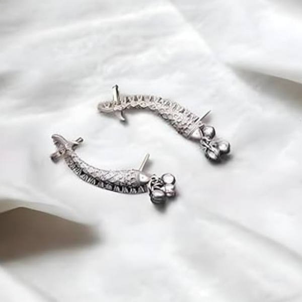 Traditional Fish Ghungharoo Ear Cuff Earrings