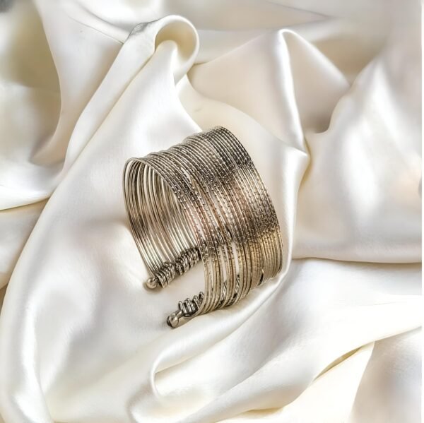Bohemian Multi Layer Hand Cuff Kada Bangle - Image 3