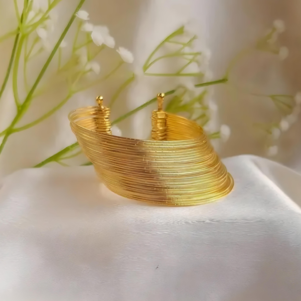 Bohemian Multi Layer Hand Cuff Kada Bangle - Image 3
