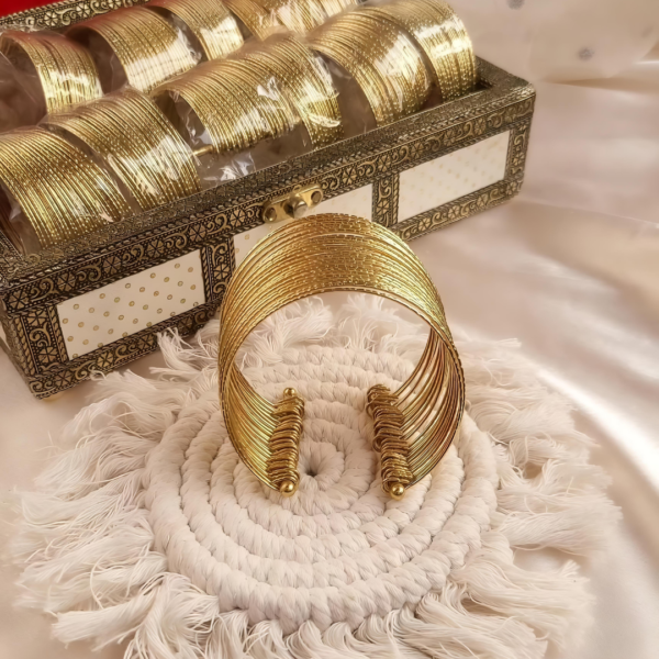 Bohemian Multi Layer Hand Cuff Kada Bangle - Image 4