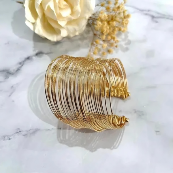 Bohemian Multi Layer Hand Cuff Kada Bangle - Image 2