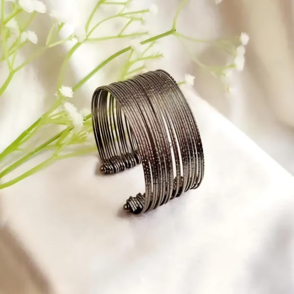 Bohemian Multi Layer Hand Cuff Kada Bangle - Image 2
