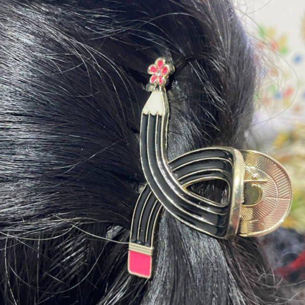 Pencil Hair Claw Strong Hair Clip Ponytail Holder for Teacher Daily Wear - Image 5