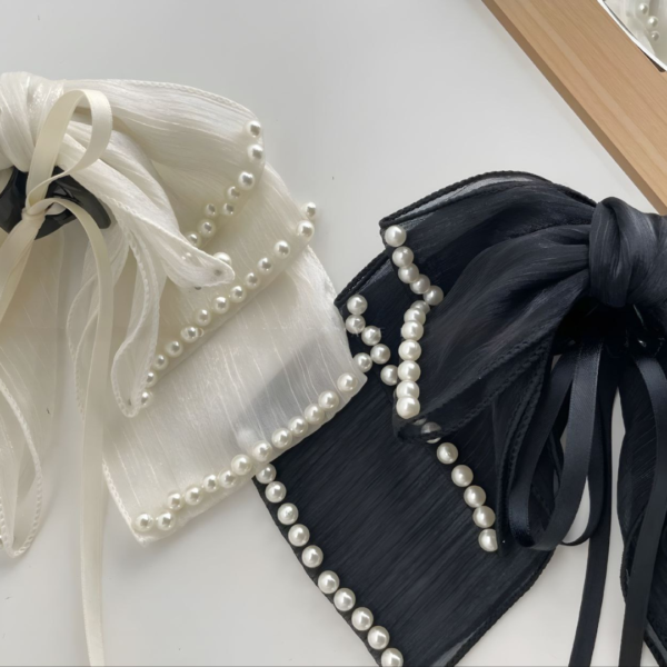 Premium Korean Hair Bow Claw Clip Hair Accessories for Women and Girls (Black 2) - Image 4