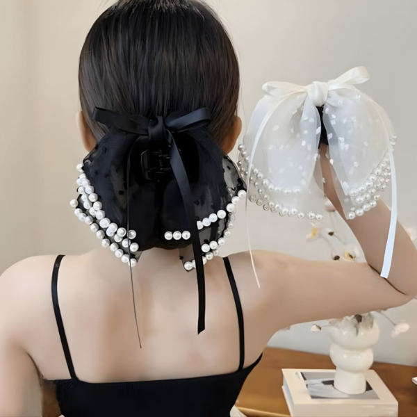 Premium Korean Hair Bow Claw Clip Hair Accessories for Women and Girls (Black) - Image 2