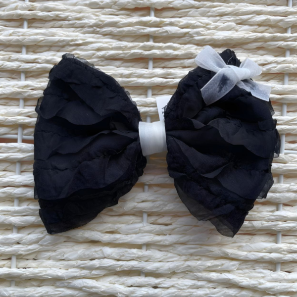Premium Korean Hair Bow Clip Hair Accessories for Women and Girls (Black)