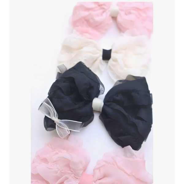 Premium Korean Hair Bow Clip Hair Accessories for Women and Girls (Pink) - Image 4