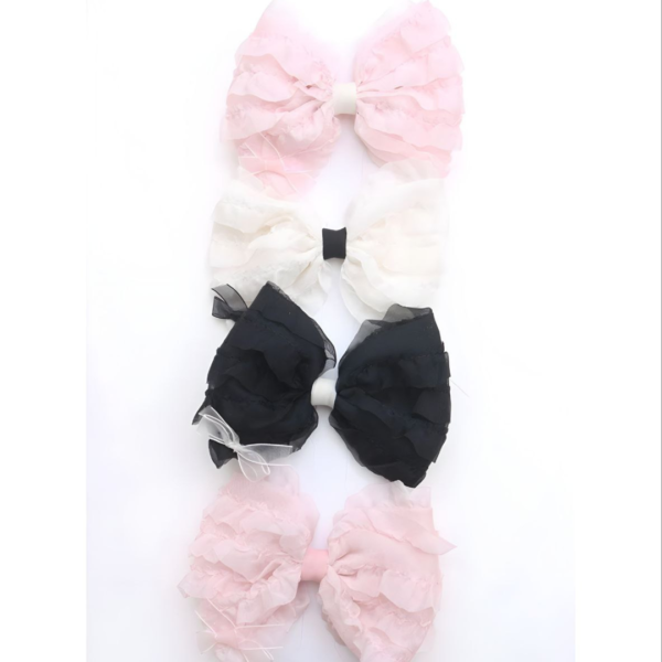 Premium Korean Hair Bow Clip Hair Accessories for Women and Girls (Pink) - Image 2