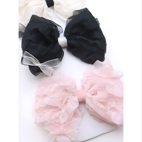 Premium Korean Hair Bow Clip Hair Accessories for Women and Girls (Pink) - Image 3