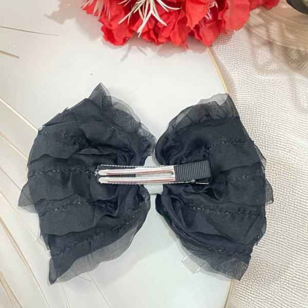 Premium Korean Hair Bow Clip Hair Accessories for Women and Girls (Black) - Image 6